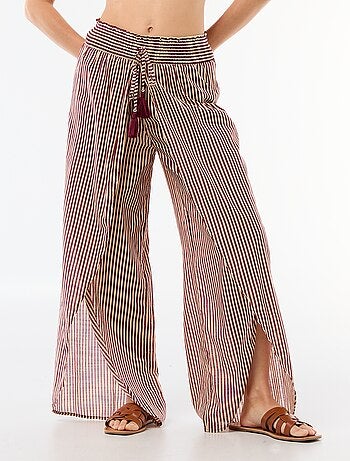 Pantalone da spiaggia in viscosa stampata