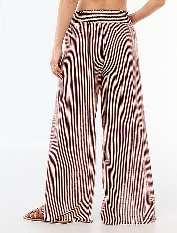 Pantalone da spiaggia in viscosa stampata