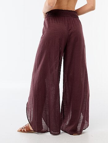 Pantalone da spiaggia in viscosa stampata