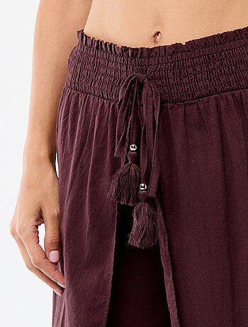Pantalone da spiaggia in viscosa stampata