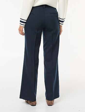 Pantaloni da tailleur tinta unita taglio dritto