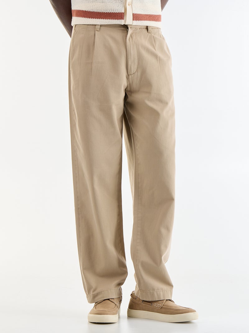 Pantalone dal tocco morbido Beige - Kiabi