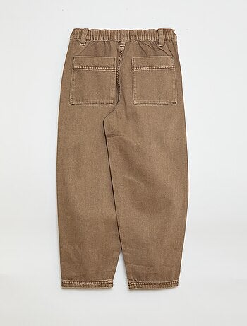 Pantaloni denim / jeans taglio balloon ampio