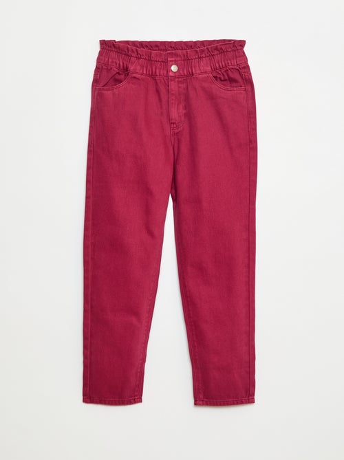 Pantalone denim mom a vita alta - Kiabi