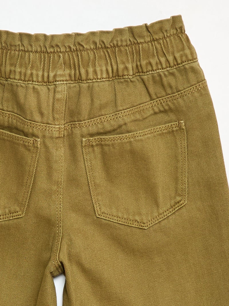 Pantalone denim mom a vita alta Verde - Kiabi