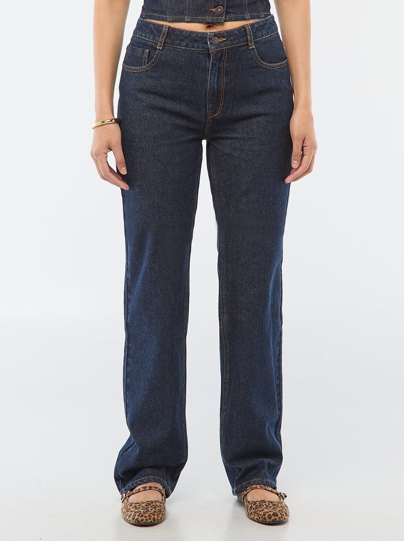 Pantalone denim regular in cotone - L34 Blu scuro - Kiabi