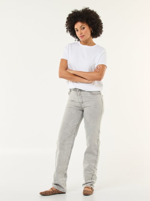 Pantalone denim regular in cotone - L34 - Kiabi