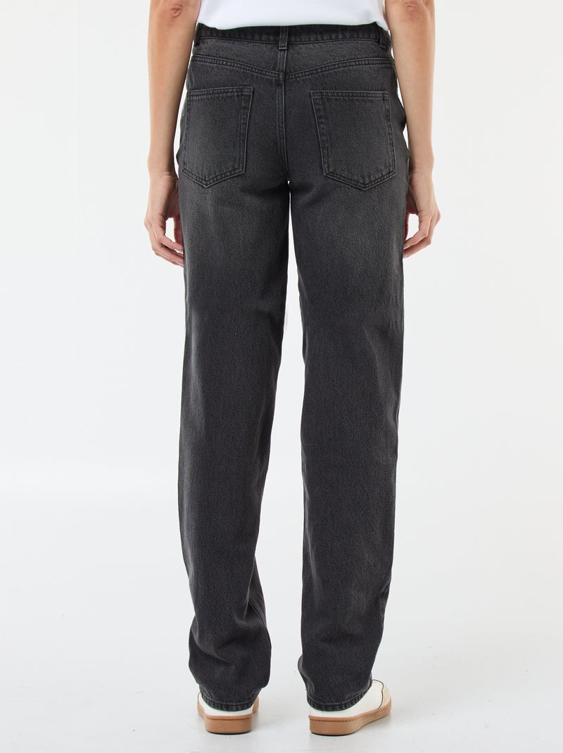 Pantalone denim regular in cotone - L34 Nero - Kiabi