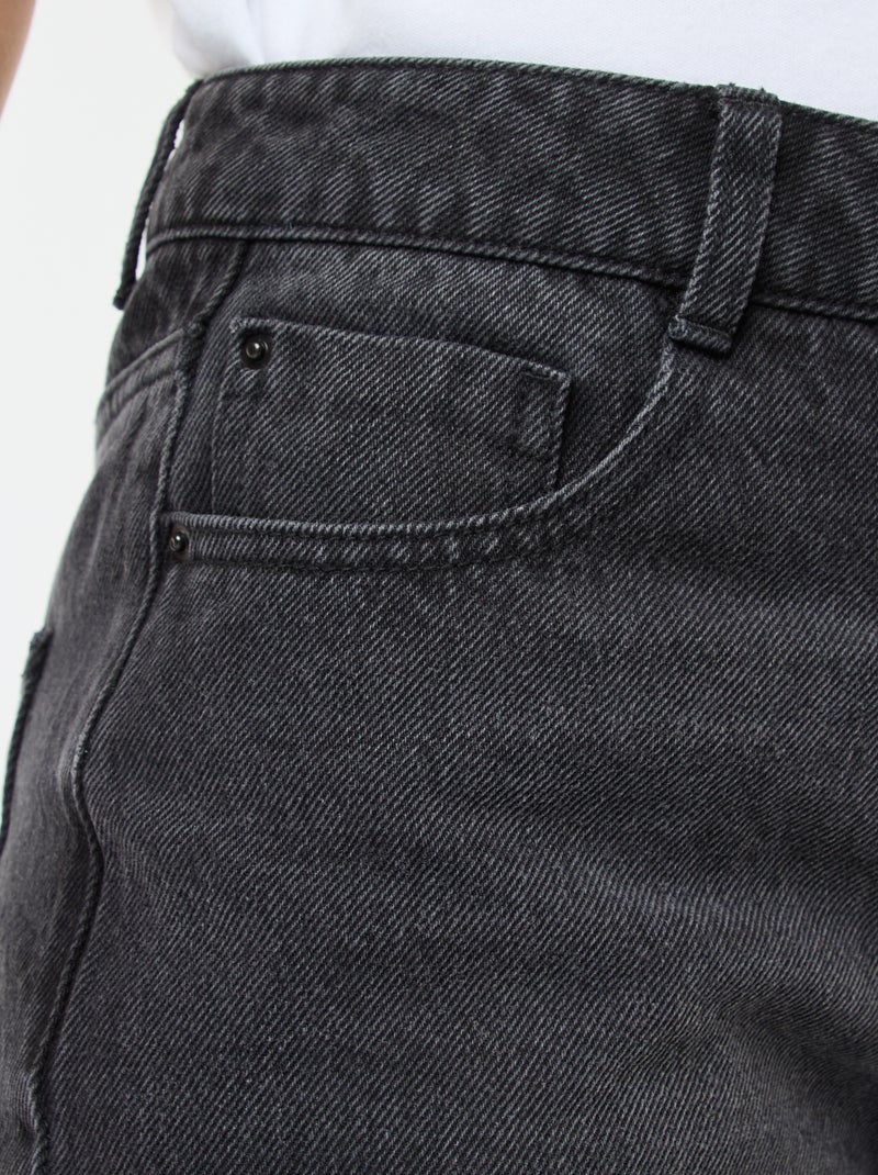 Pantalone denim regular in cotone - L34 Nero - Kiabi