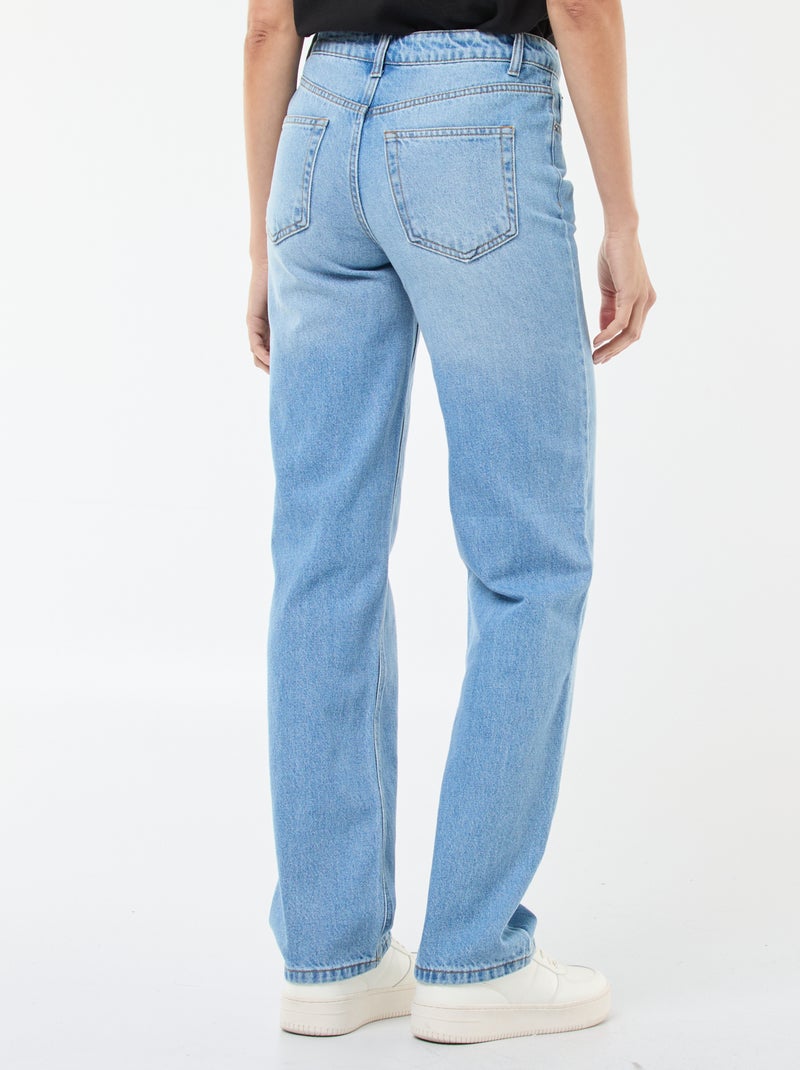 Pantalone denim straight in cotone - L34 Blu - Kiabi