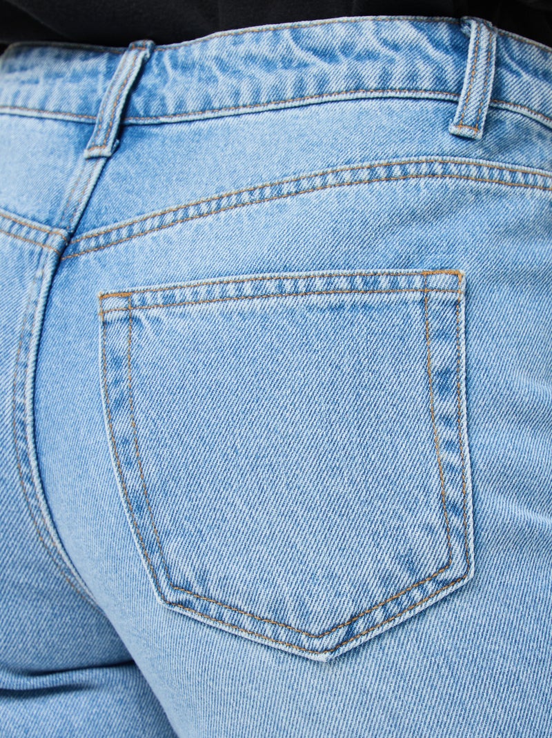 Pantalone denim straight in cotone - L34 Blu - Kiabi
