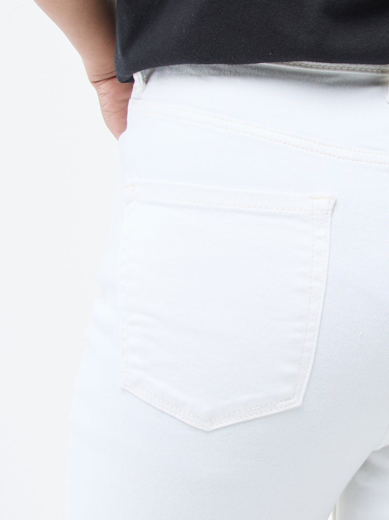 Pantalone denim stretch super skinny in cotone Bianco - Kiabi