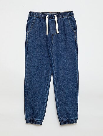 Pantalone denim taglio jogger