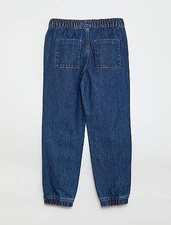 Pantalone denim taglio jogger