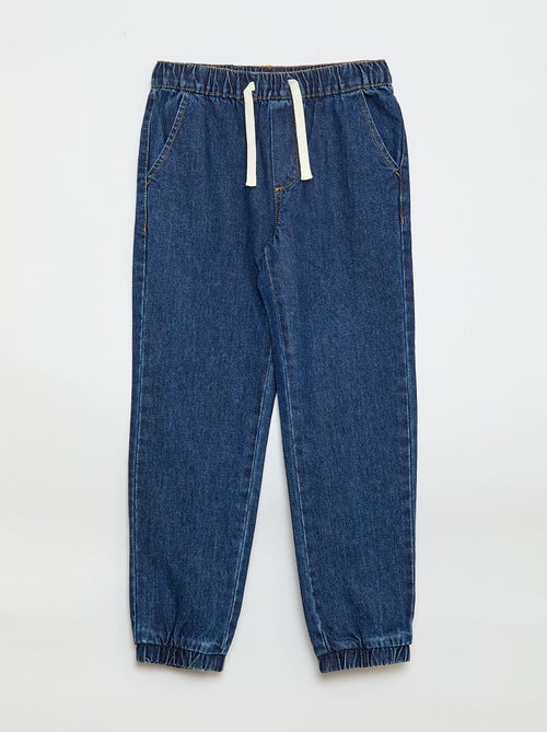 Pantalone denim taglio jogger - Kiabi Pantalone denim taglio jogger - Kiabi