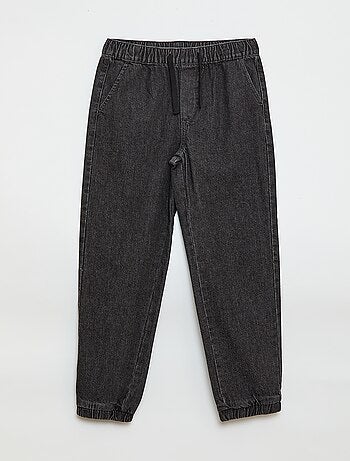 Pantalone denim taglio jogger