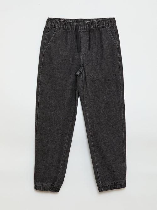 Pantalone denim taglio jogger - Kiabi Pantalone denim taglio jogger - Kiabi