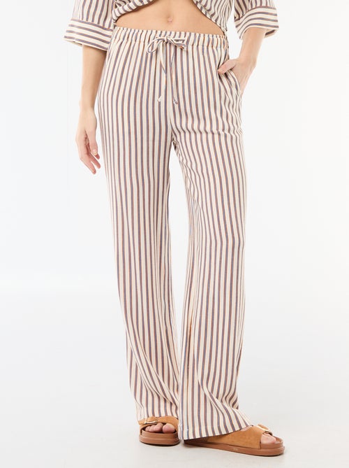 Pantalone donna in lino ampio - Kiabi Pantalone donna in lino ampio - Kiabi