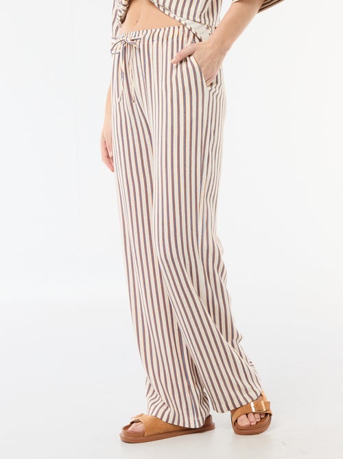 Pantalone donna in lino ampio - Kiabi Pantalone donna in lino ampio - Kiabi