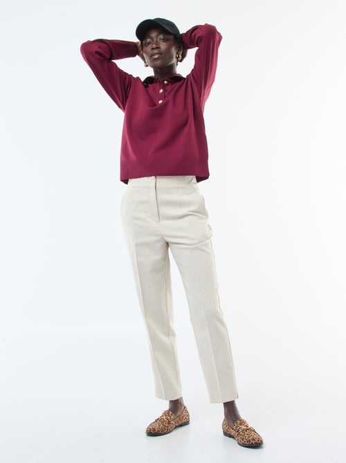 Pantalone dritto a vita alta - Kiabi