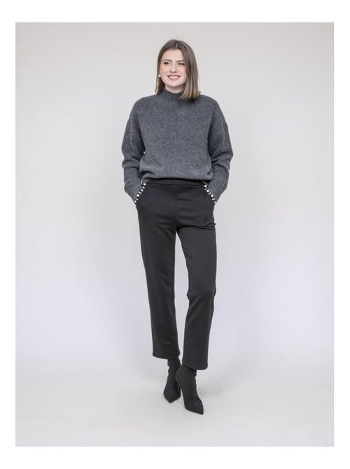 Pantalone dritto con dettagli strass ESMENA - Kiabi