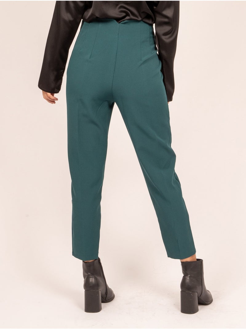 Pantalone dritto con pinces EZARA Verde - Kiabi