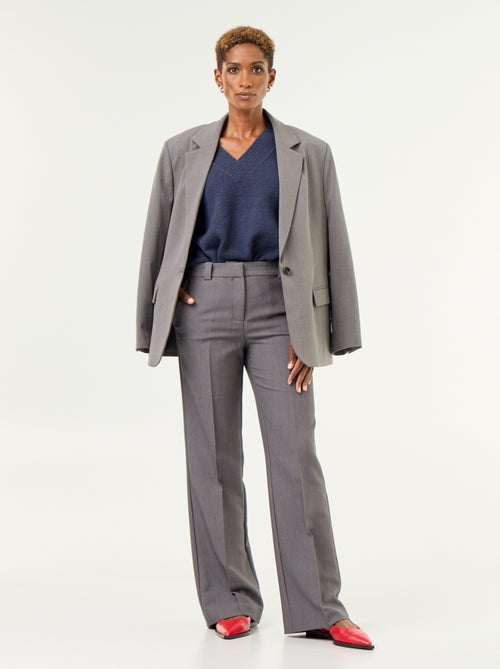 Pantalone dritto con vita cinturata - Kiabi