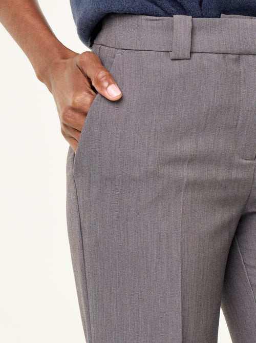 Pantalone dritto con vita cinturata - Kiabi