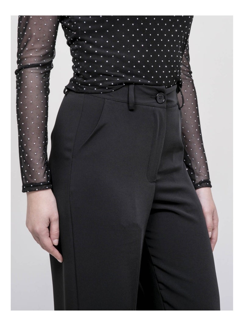 Pantalone dritto ELMEDINA Nero - Kiabi