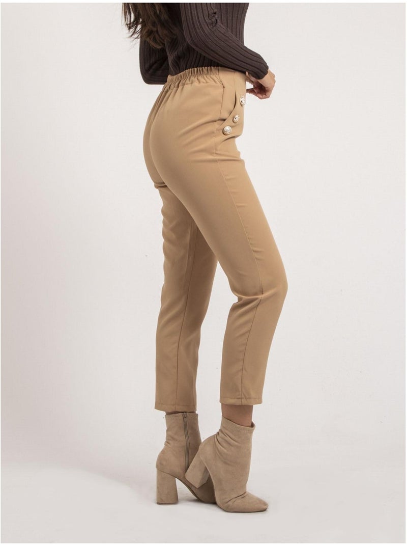 Pantalone dritto ESLINA Beige - Kiabi