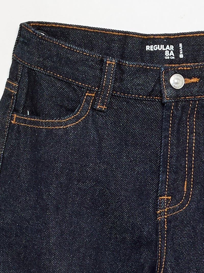 Pantalone dritto in denim Blu - Kiabi