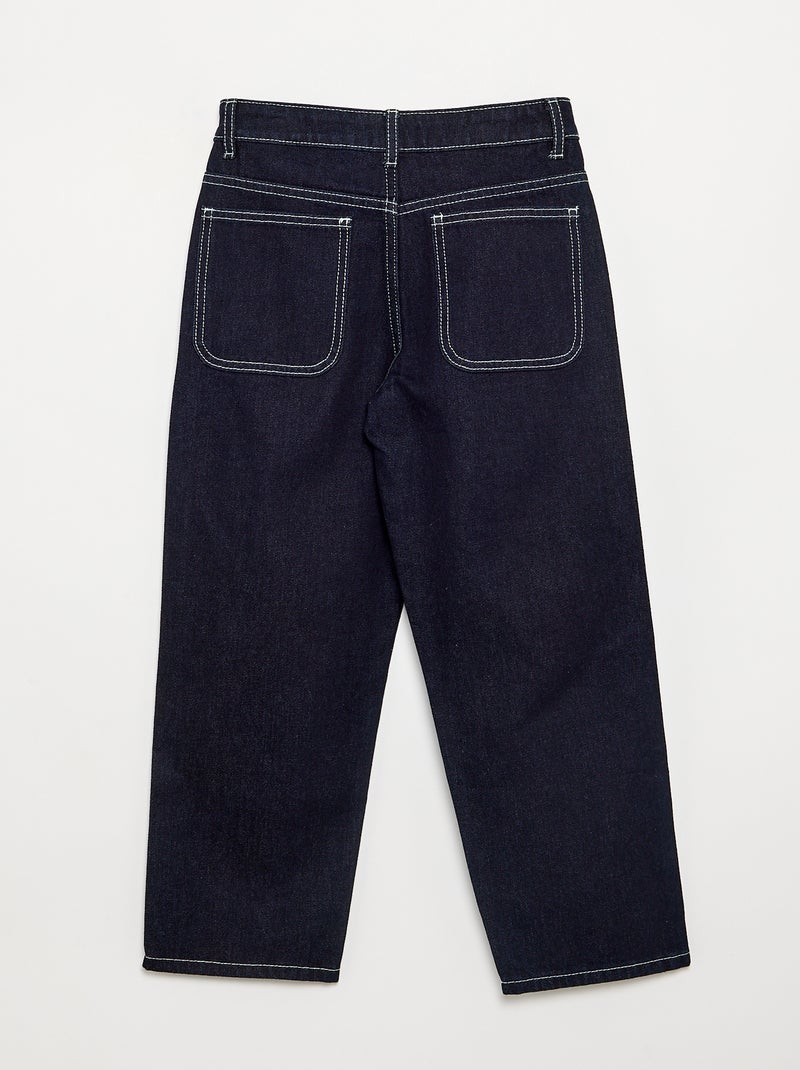 Pantalone dritto in denim Blu - Kiabi
