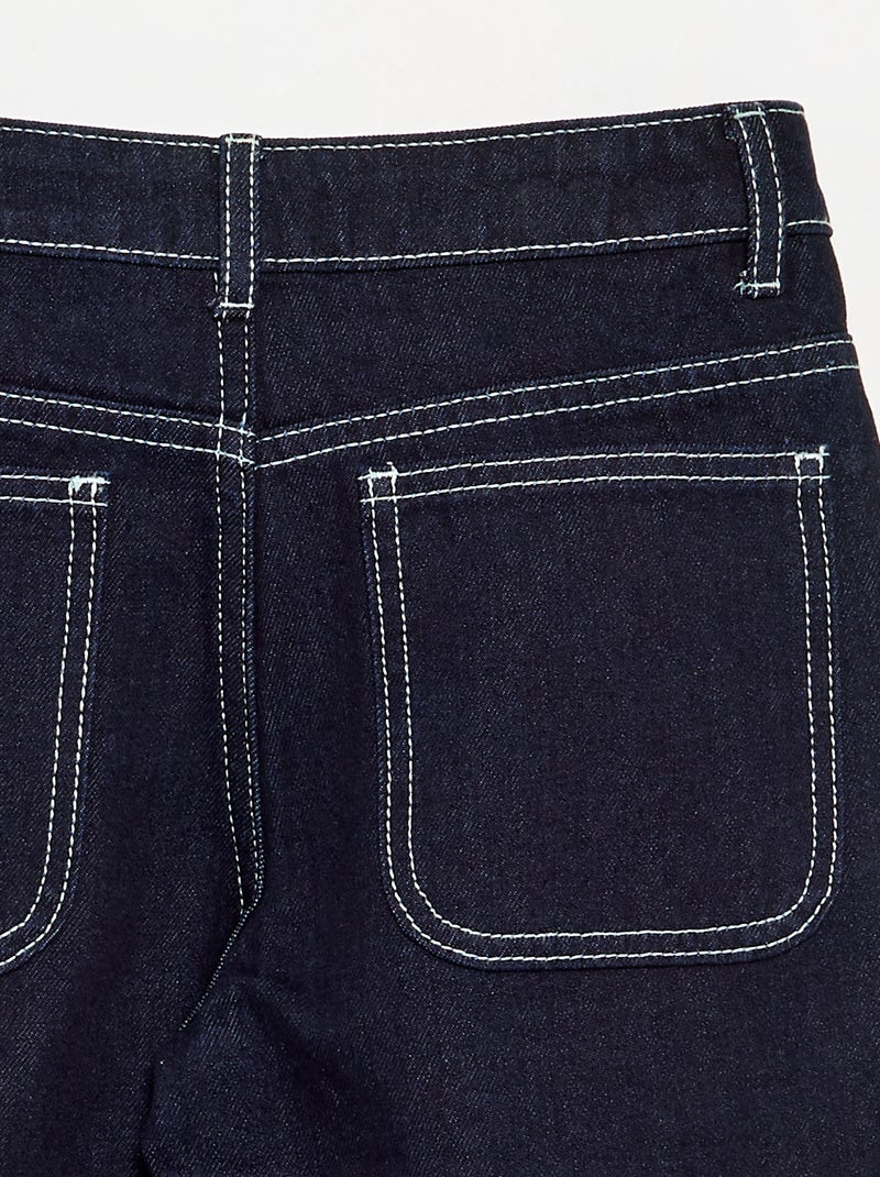 Pantalone dritto in denim Blu - Kiabi