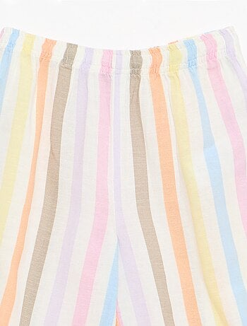 Pantalone dritto in lino misto