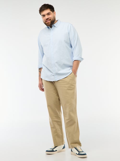 Pantalone dritto in misto lino - Kiabi