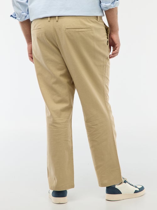Pantalone dritto in misto lino - Kiabi