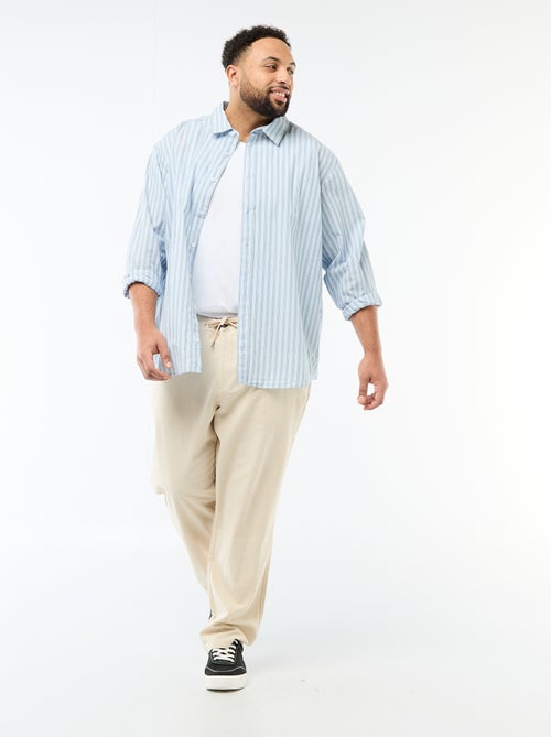 Pantalone dritto in misto lino - Kiabi