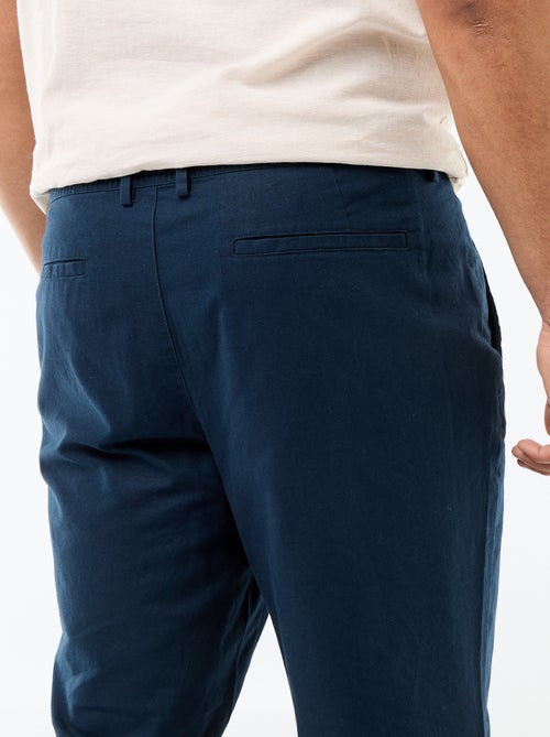 Pantalone dritto in misto lino - Kiabi