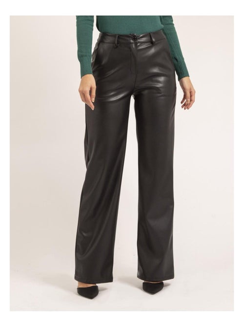 Pantalone dritto in similpelle EVANIA - Kiabi