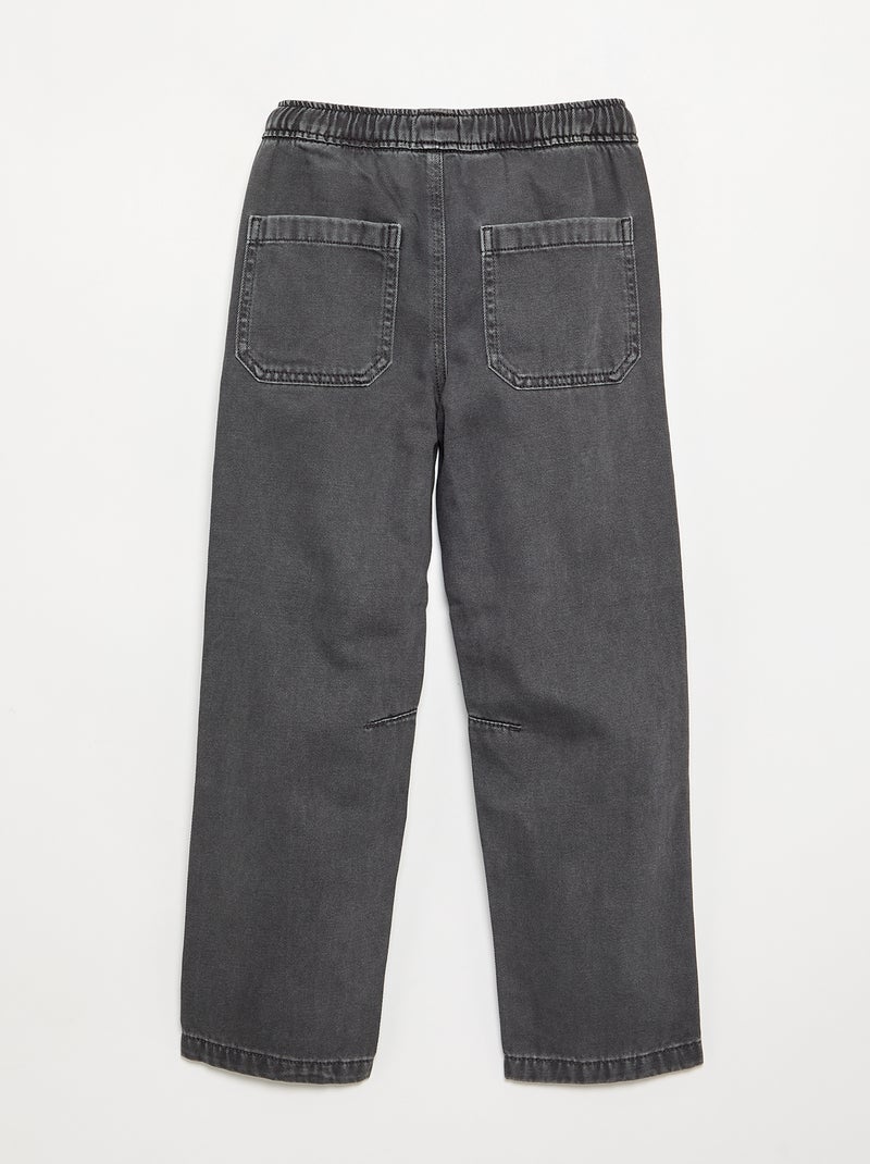 Pantalone dritto in twill - vestibilità aderente Grigio - Kiabi