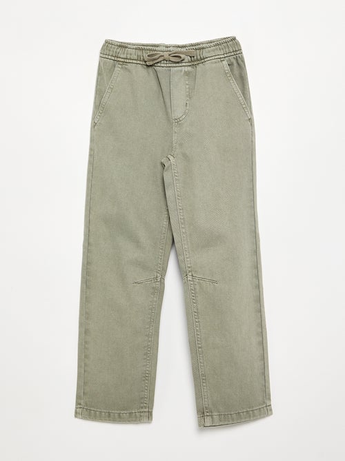 Pantalone dritto in twill - vestibilità aderente - Kiabi Pantalone dritto in twill - vestibilità aderente - Kiabi