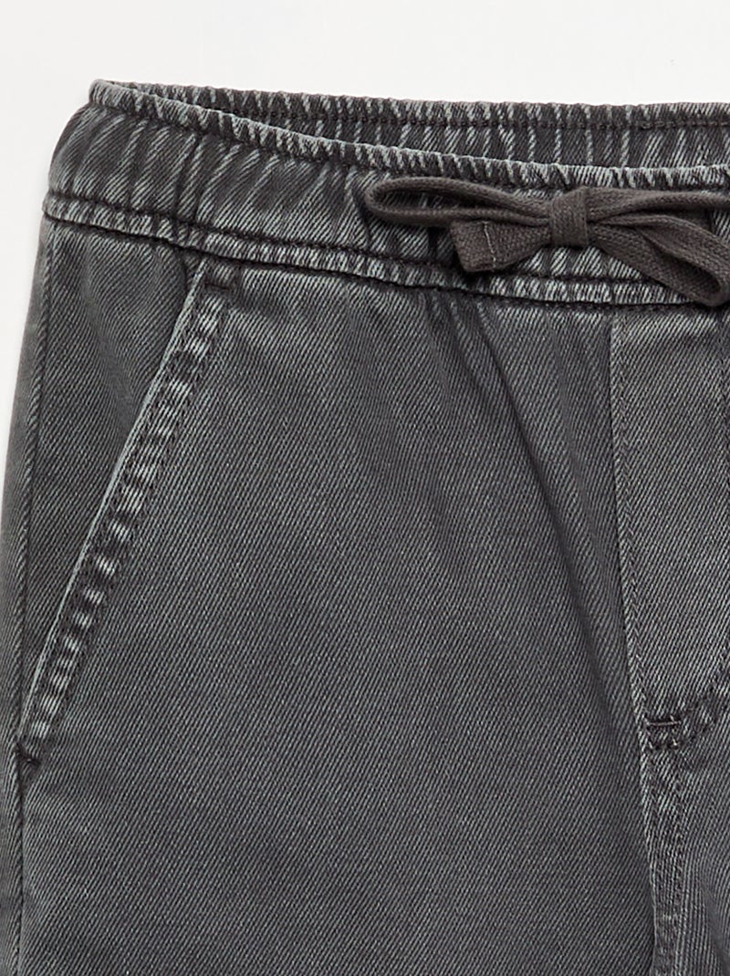 Pantalone dritto in twill Grigio - Kiabi
