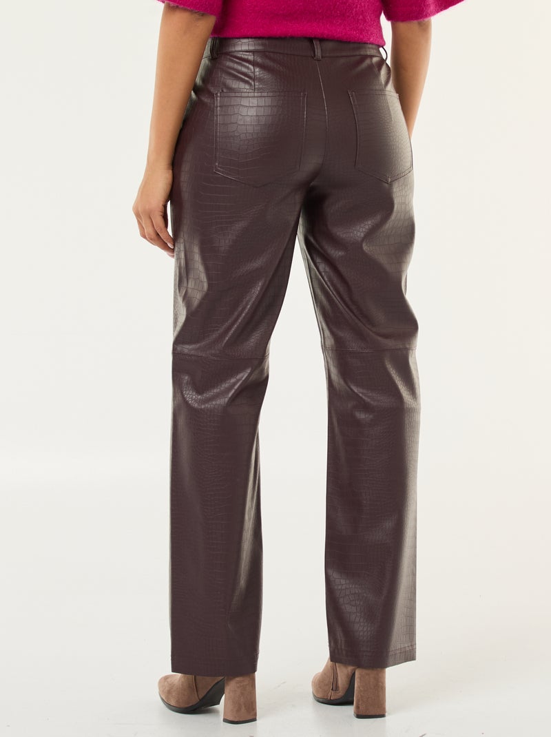 Pantalone dritto 'JDY' texture serpente tinta unita Rosso - Kiabi