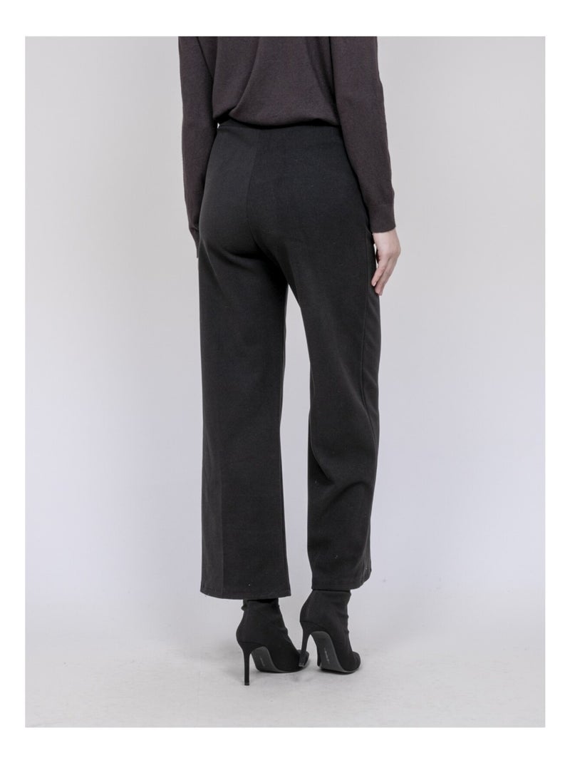 Pantalone effetto lana EDVIGE Nero - Kiabi