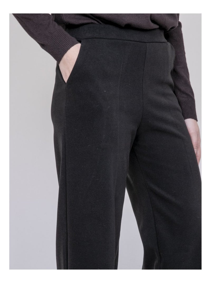 Pantalone effetto lana EDVIGE Nero - Kiabi