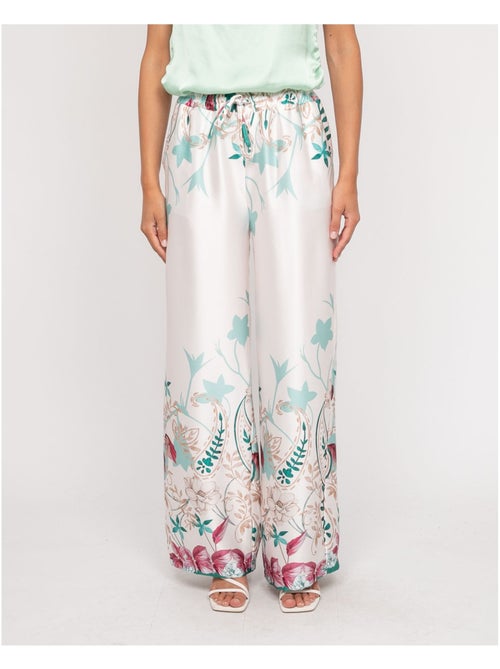 Pantalone effetto satin con motivi EZRA - Kiabi