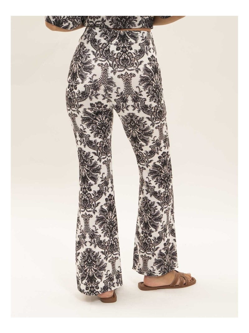 Pantalone flare con motivi EDARZINE Nero - Kiabi