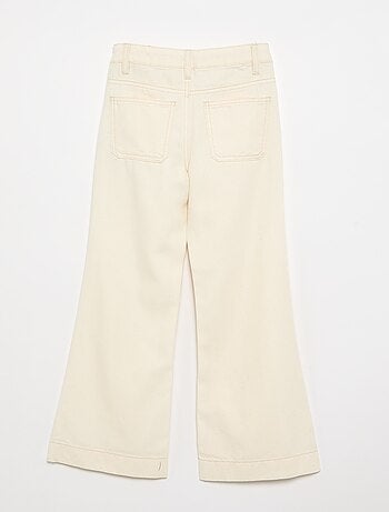 Pantalone flare in denim