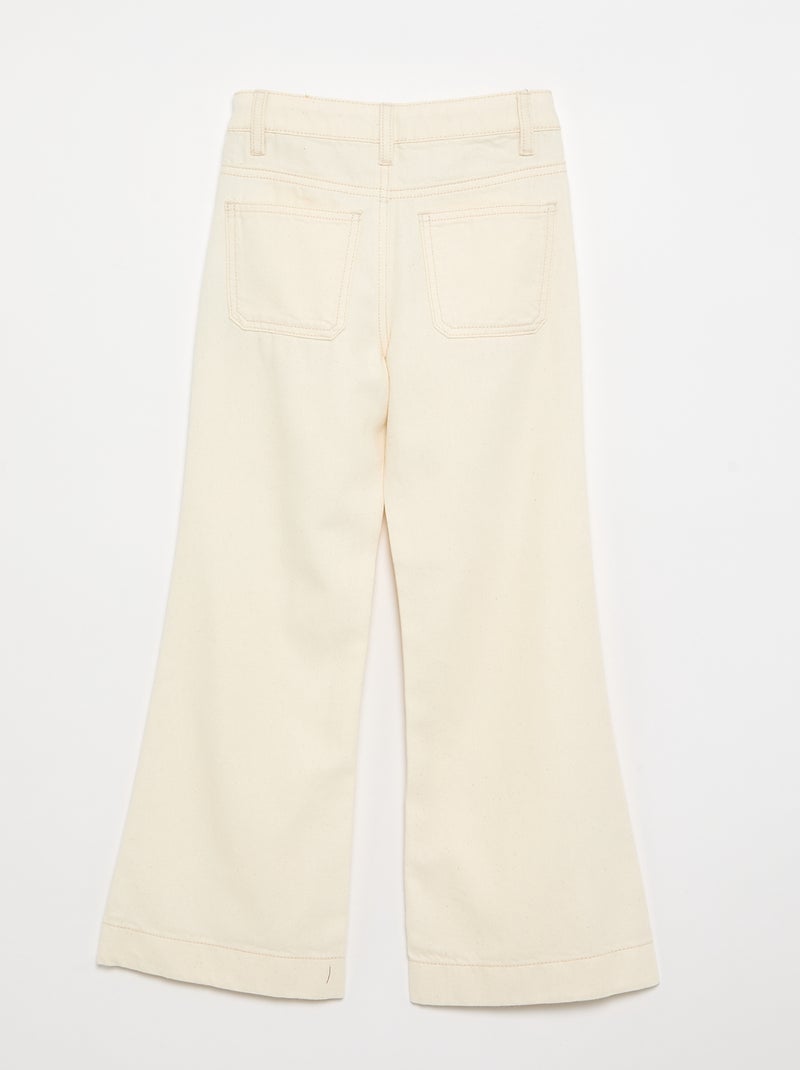 Pantalone flare in denim Bianco - Kiabi