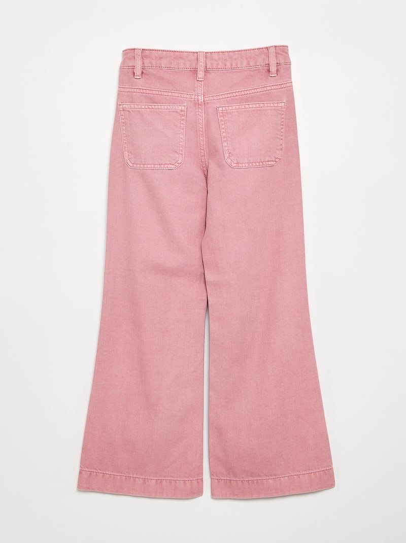 Pantalone flare in denim Rosa - Kiabi